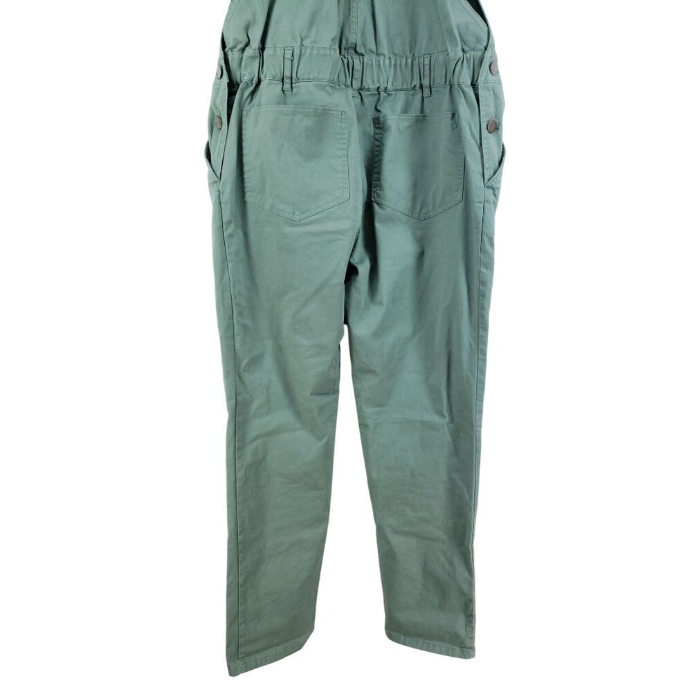 The Nines By Hatch Maternity Green Stretch Overalls Womens XS Elastic Waist Slim - Picture 4 of 10